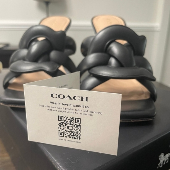 Coach Kellie Leather Sandals SZ 9 - Picture 8 of 9